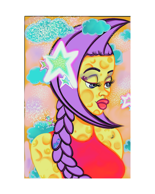 Lil'Vibe Prints | Moon Ova Ma Cheesy