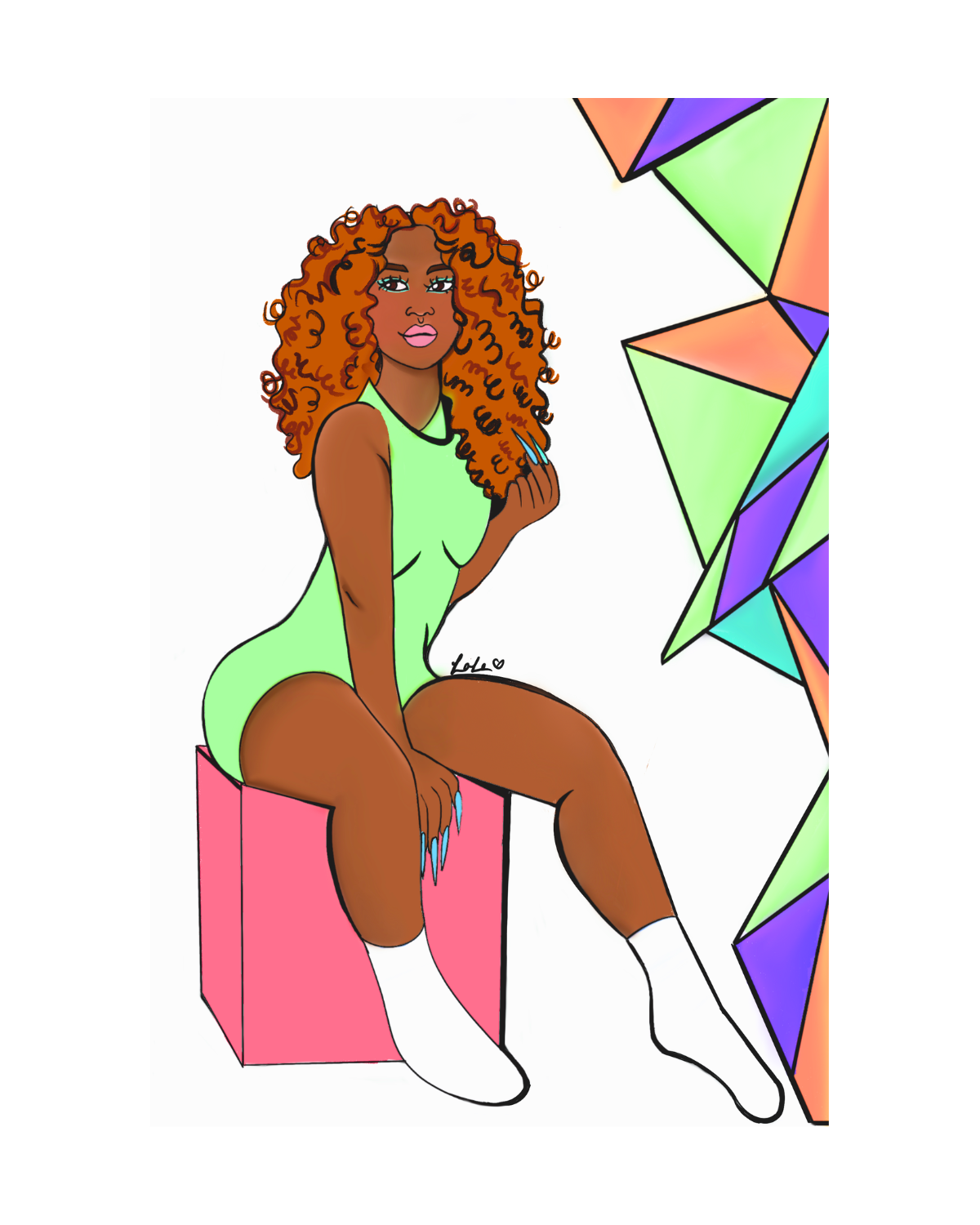 Lil'Vibes Print | Sittin'Pretty Girl!