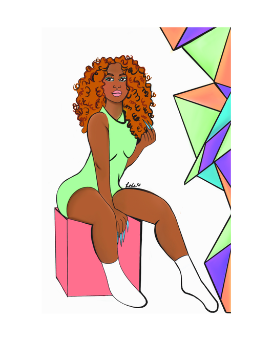 Lil'Vibes Print | Sittin'Pretty Girl!